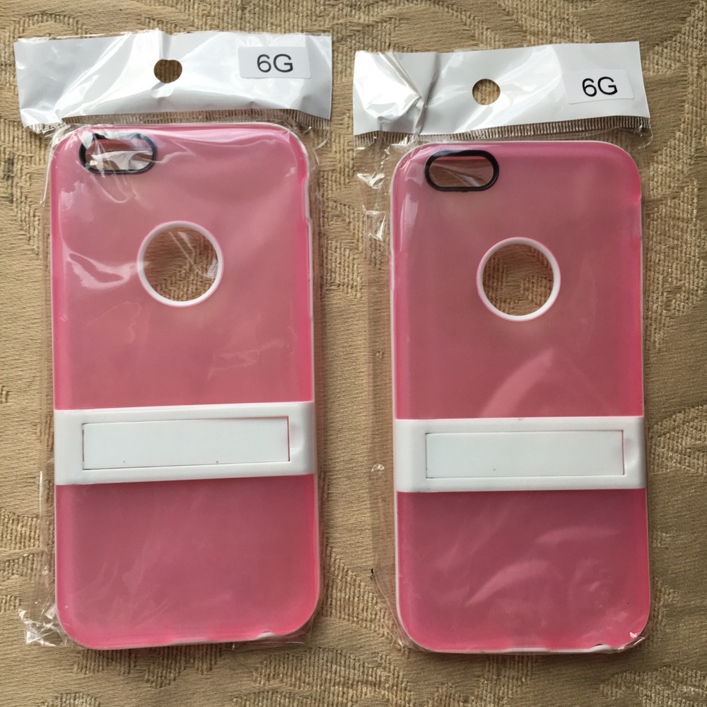 Lot of 2 Pink IPhone 6/6s Cases with kickstand!!!